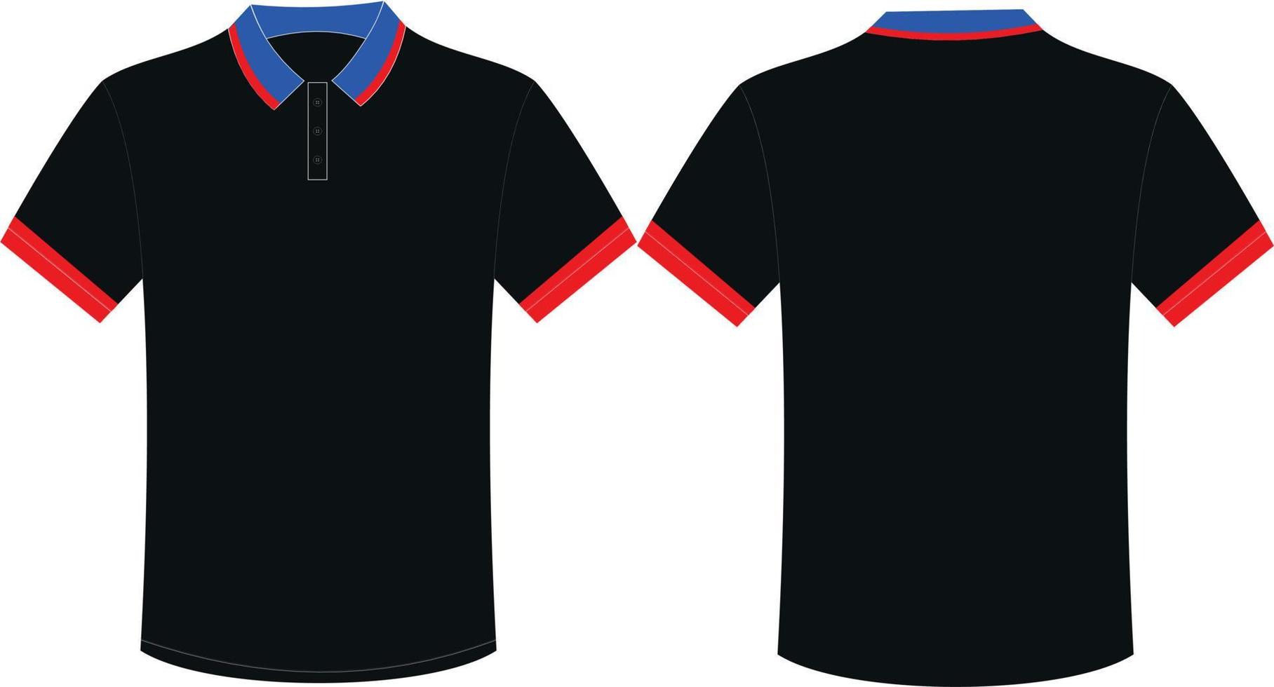 plantilla de camisa de polo, diseño de plantillas de polo de camiseta. Vista frontal y trasera uniforme. vector de maqueta de jersey,plantilla de diseño de polo para hombre ilustración vectorial eps 10.diseño para camiseta de fútbol, equipo de fútbol