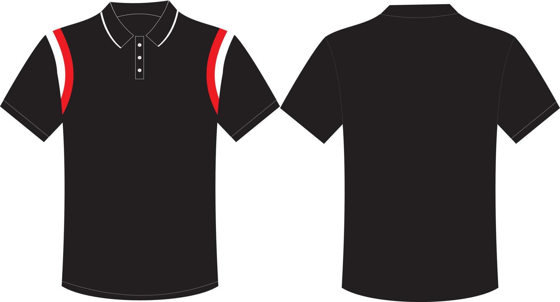 plantilla de camisa de polo, diseño de plantillas de polo de camiseta. Vista frontal y trasera uniforme. vector de maqueta de jersey,plantilla de diseño de polo para hombre ilustración vectorial eps 10.diseño para camiseta de fútbol, equipo de fútbol