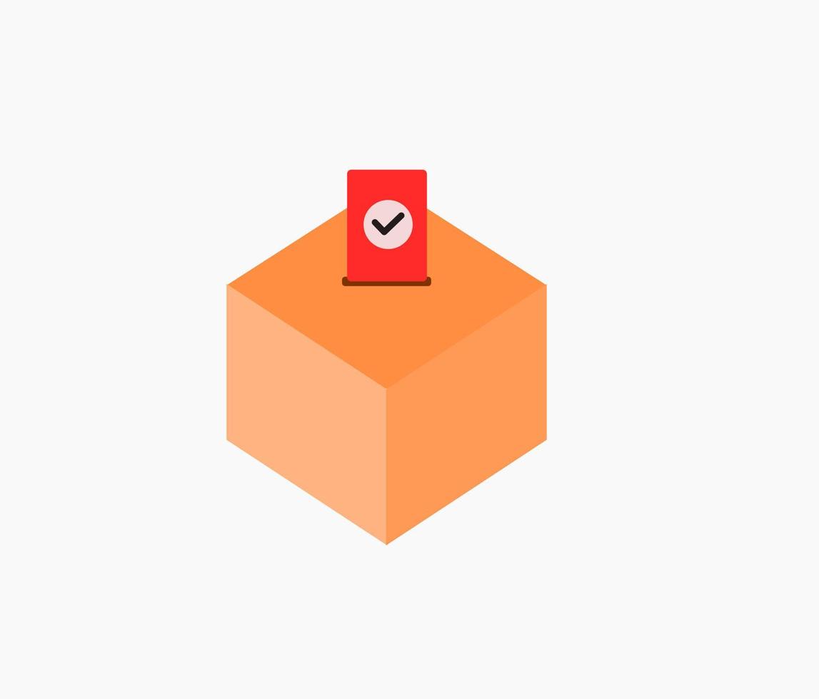 Vote ballot box for voting icon vector