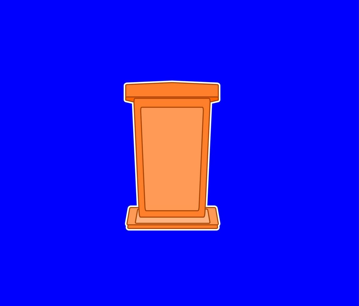 Podium Tribune Rostrum Stand with Microphones icon vector