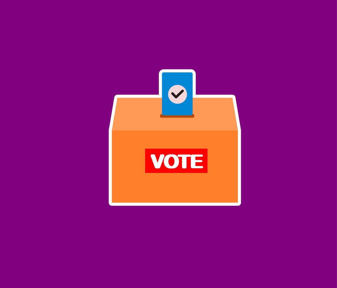 Vote ballot box for voting icon vector