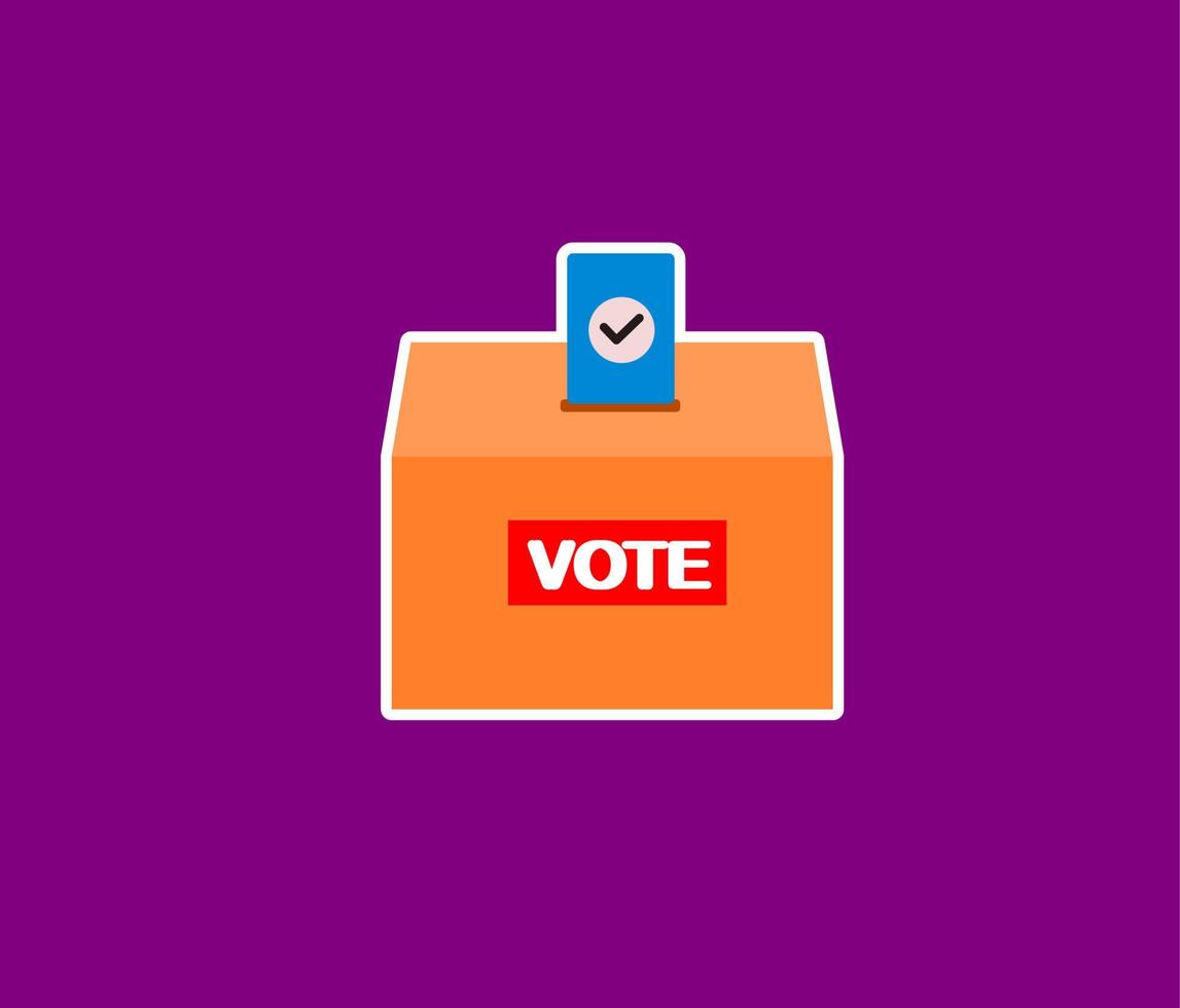 votar urna para votar icono vector