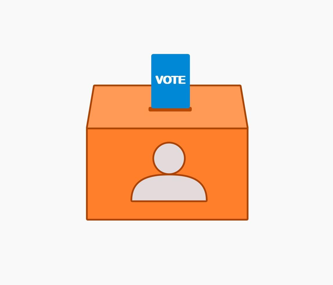 Vote ballot box for voting icon vector