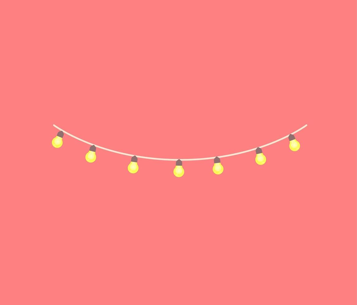 bulb lamp party ilustration design isolated vector
