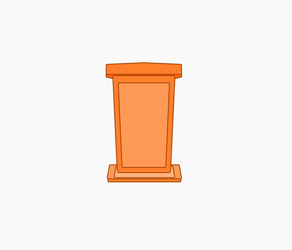 Podium Tribune Rostrum Stand with Microphones icon vector