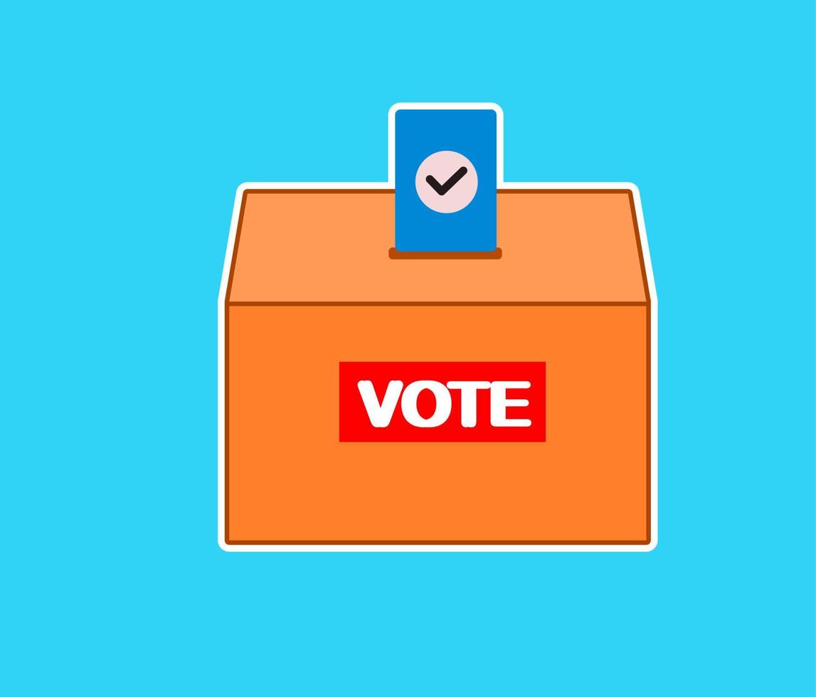 Vote ballot box for voting icon vector