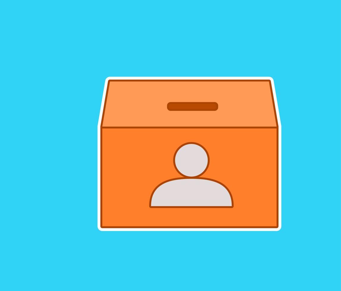 Vote ballot box for voting icon vector