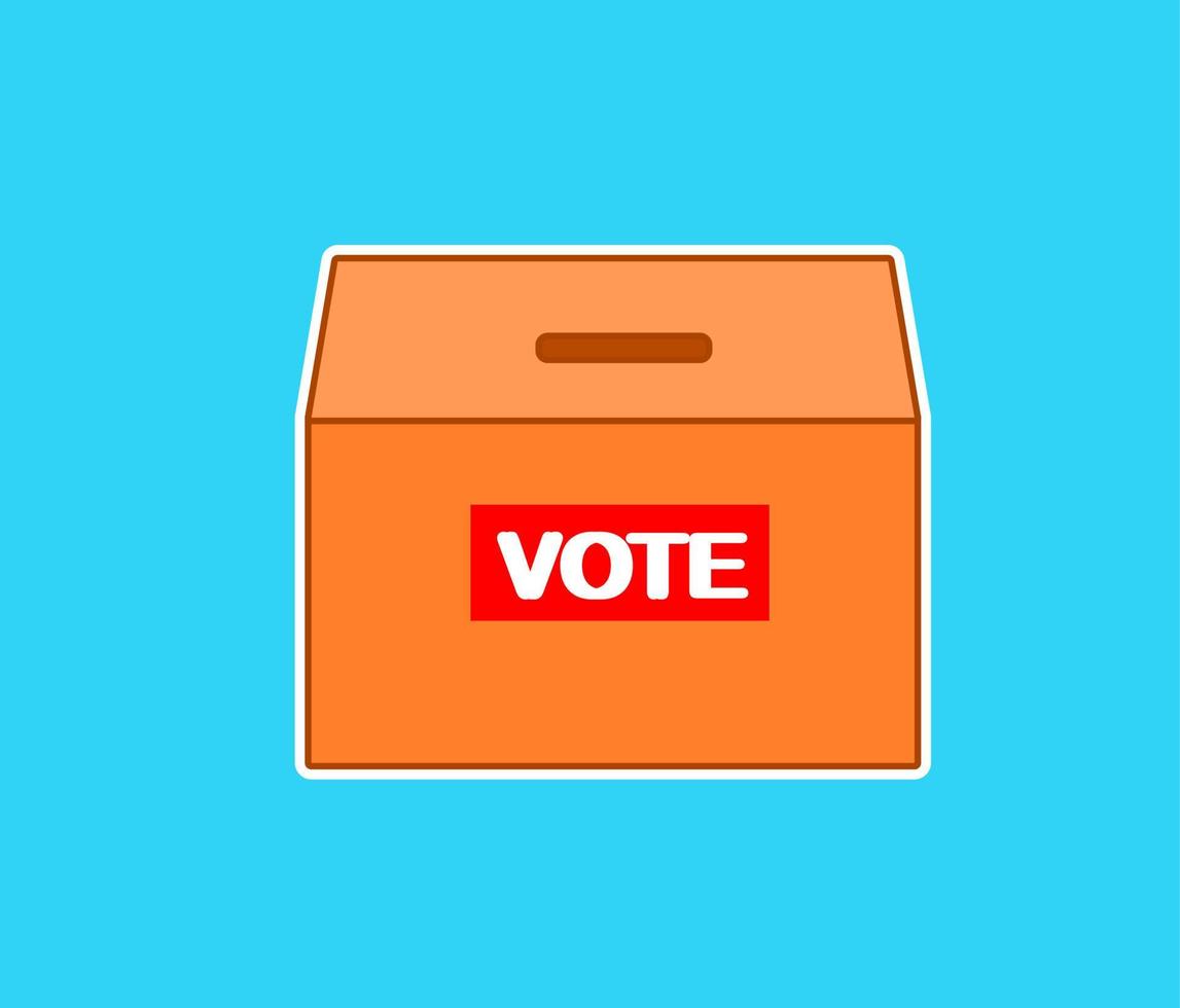 votar urna para votar icono vector