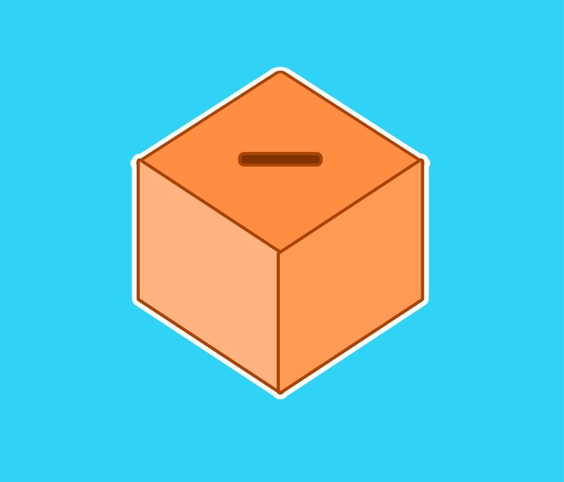 Vote ballot box for voting icon vector