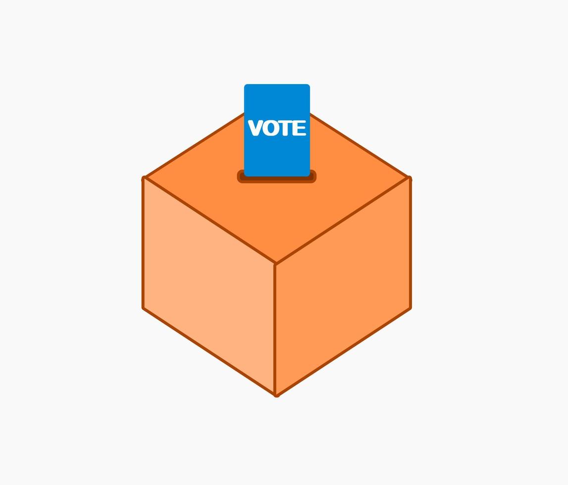 Vote ballot box for voting icon vector