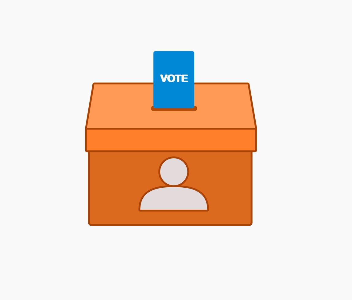 Vote ballot box for voting icon vector