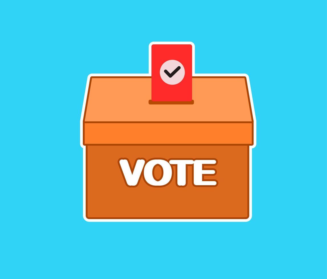 Vote ballot box for voting icon vector