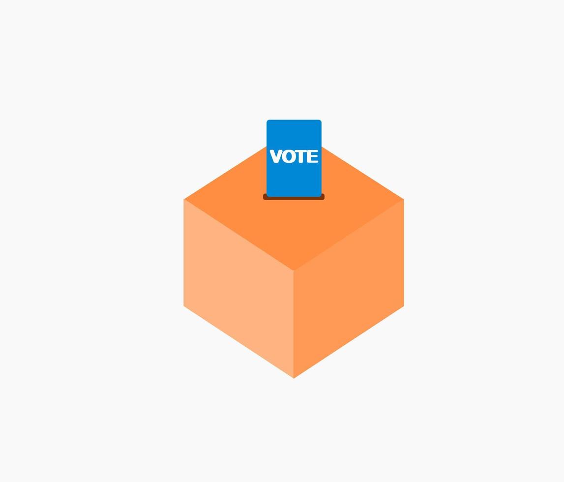 Vote ballot box for voting icon vector