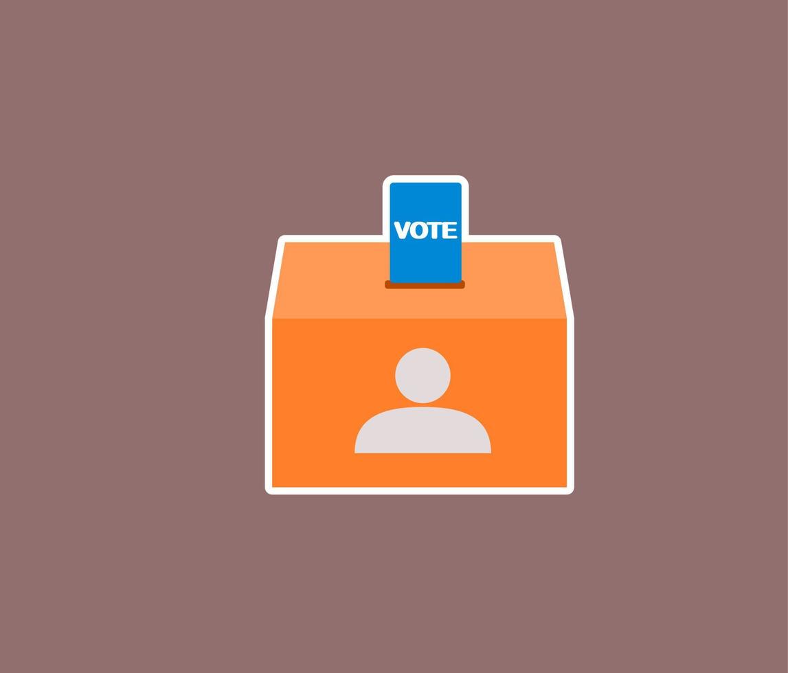 Vote ballot box for voting icon vector