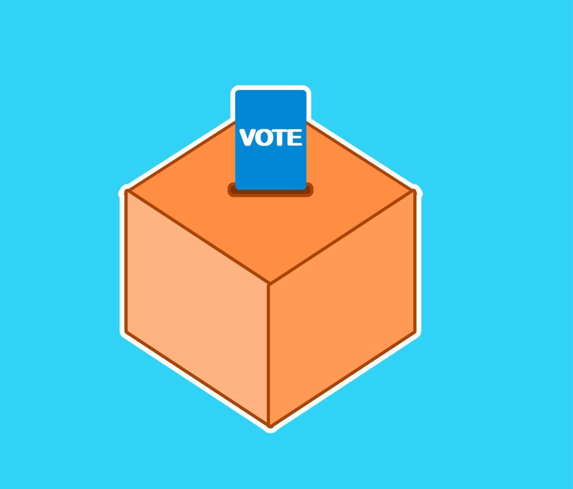 Vote ballot box for voting icon vector