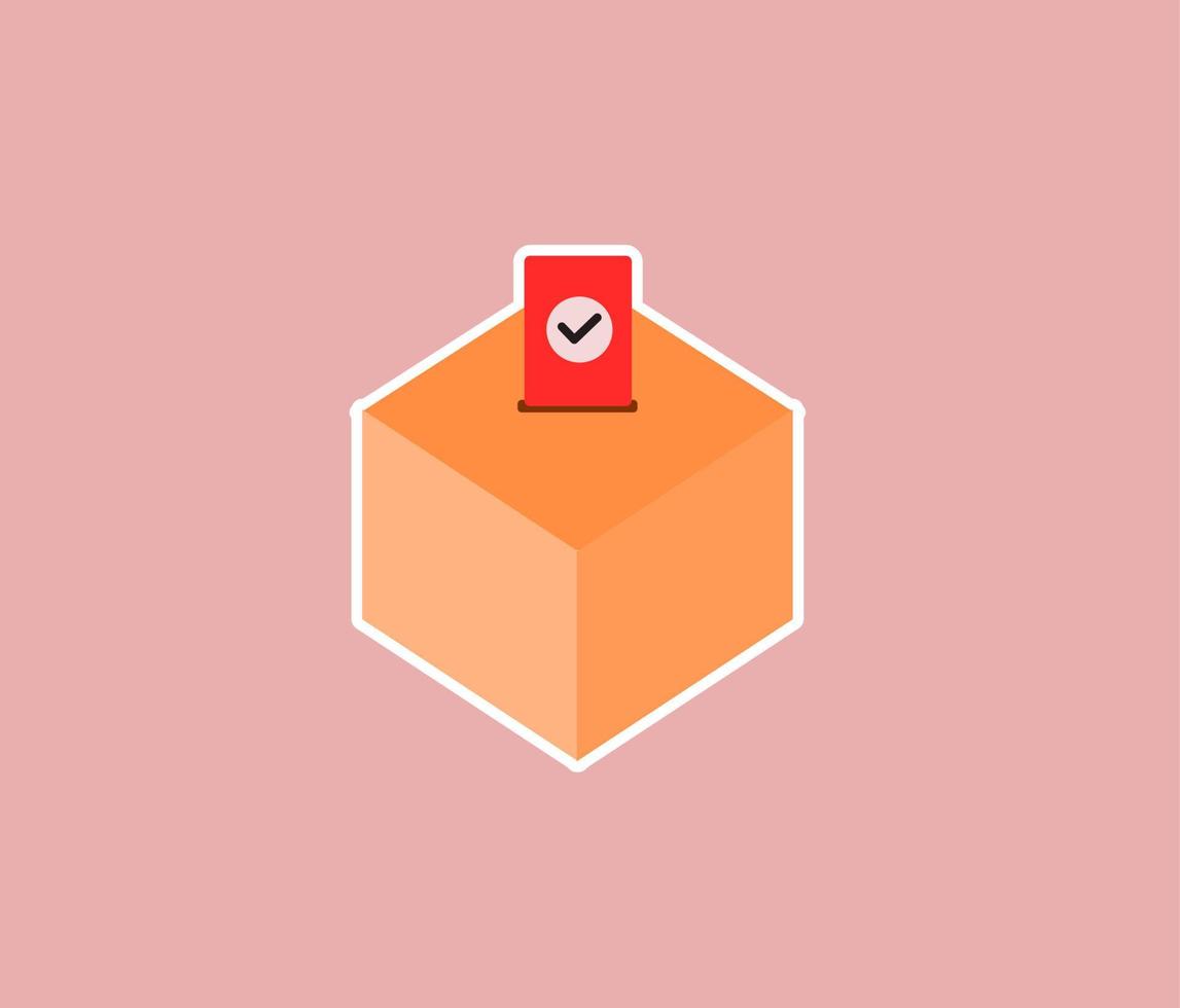 Vote ballot box for voting icon vector