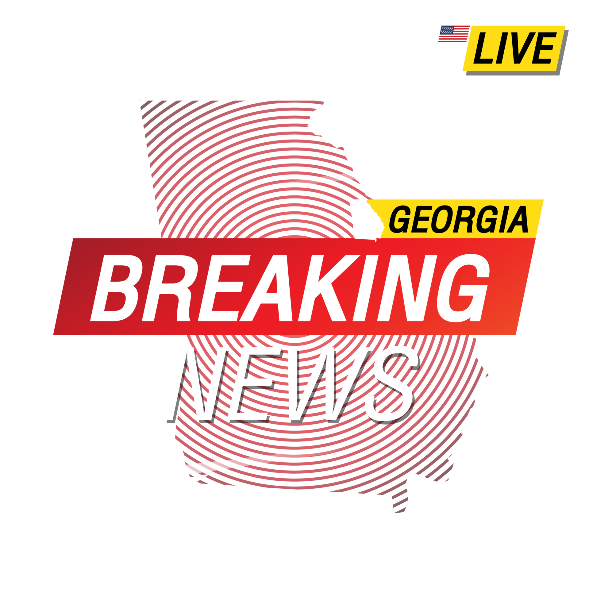 Breaking news. United states of America and map on image