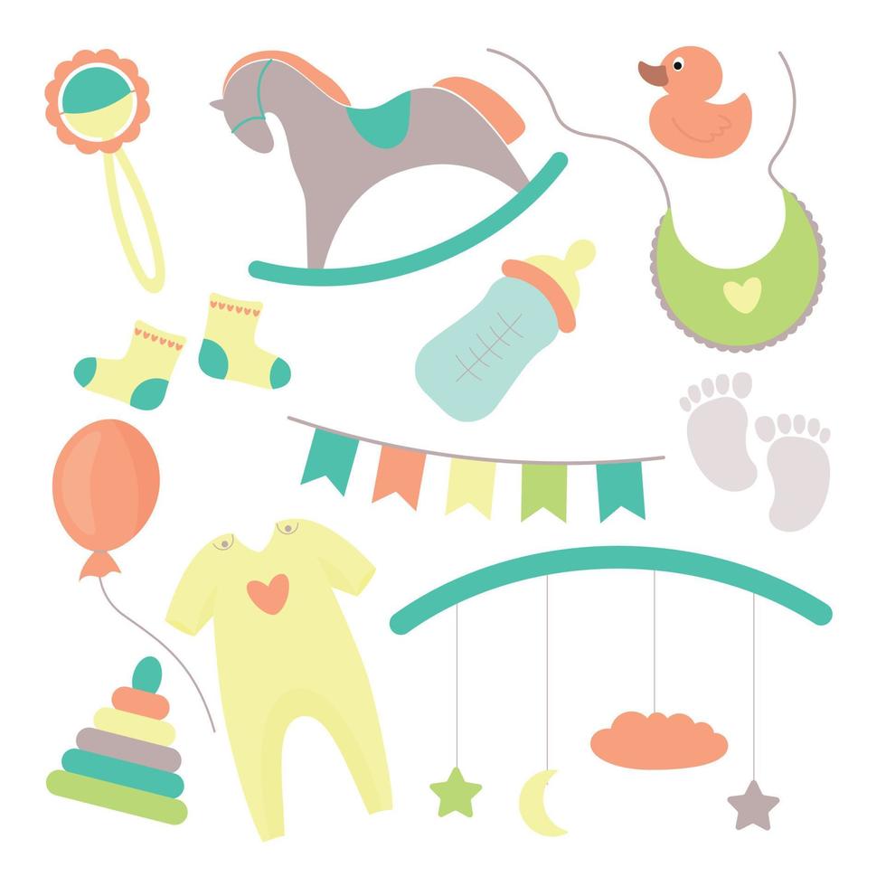 children toys collection vector