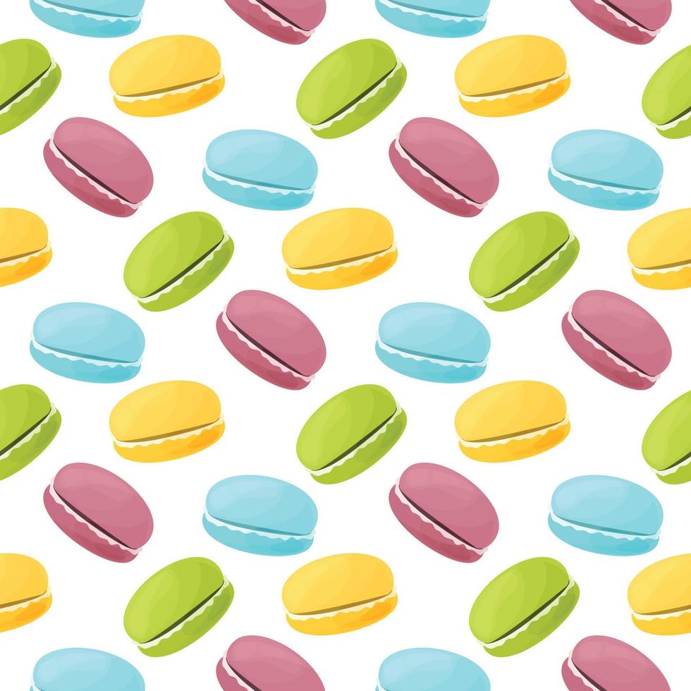 colorful macaroons pattern vector