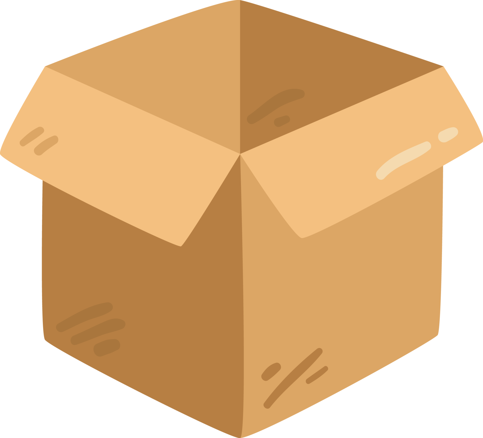 brown box opened 13862359 PNG