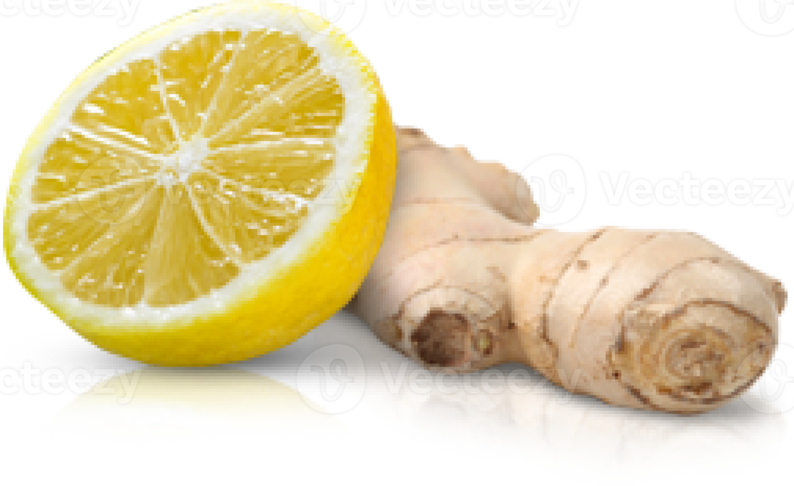 ginger with sliced lemon png