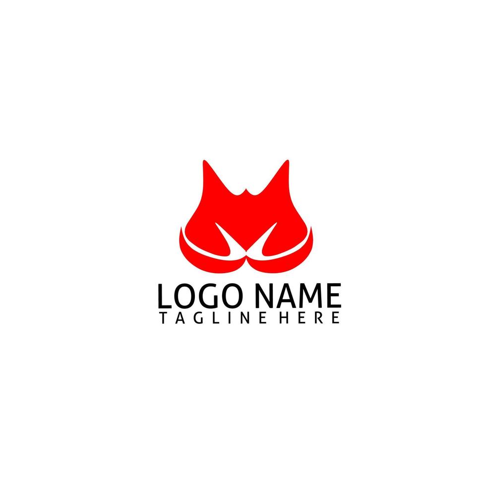 The logo is a combination of the letter m and the cat animal vector