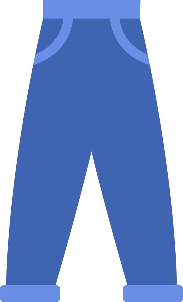 Blue trousers, illustration, vector on white background.