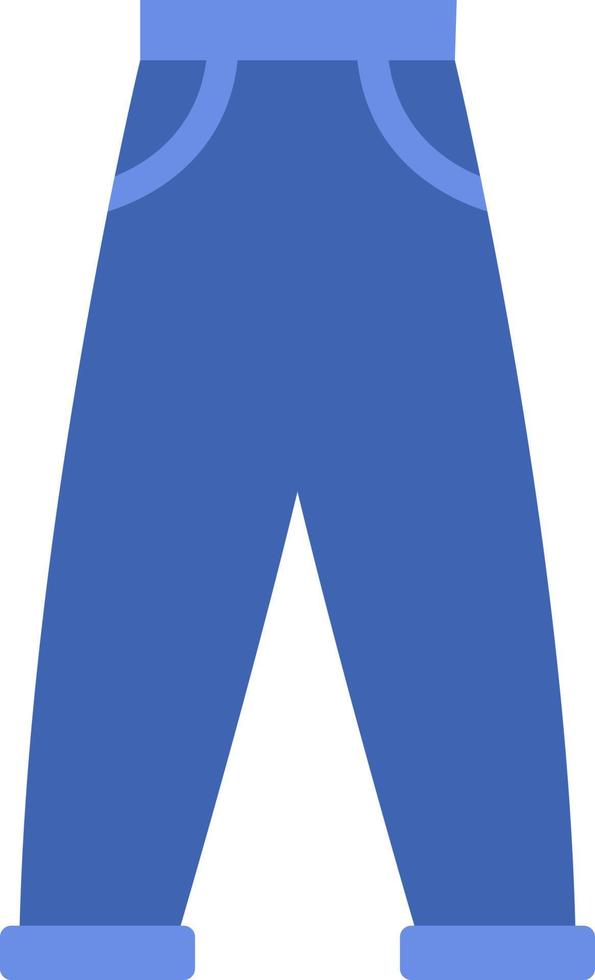 Blue trousers, illustration, vector on white background.