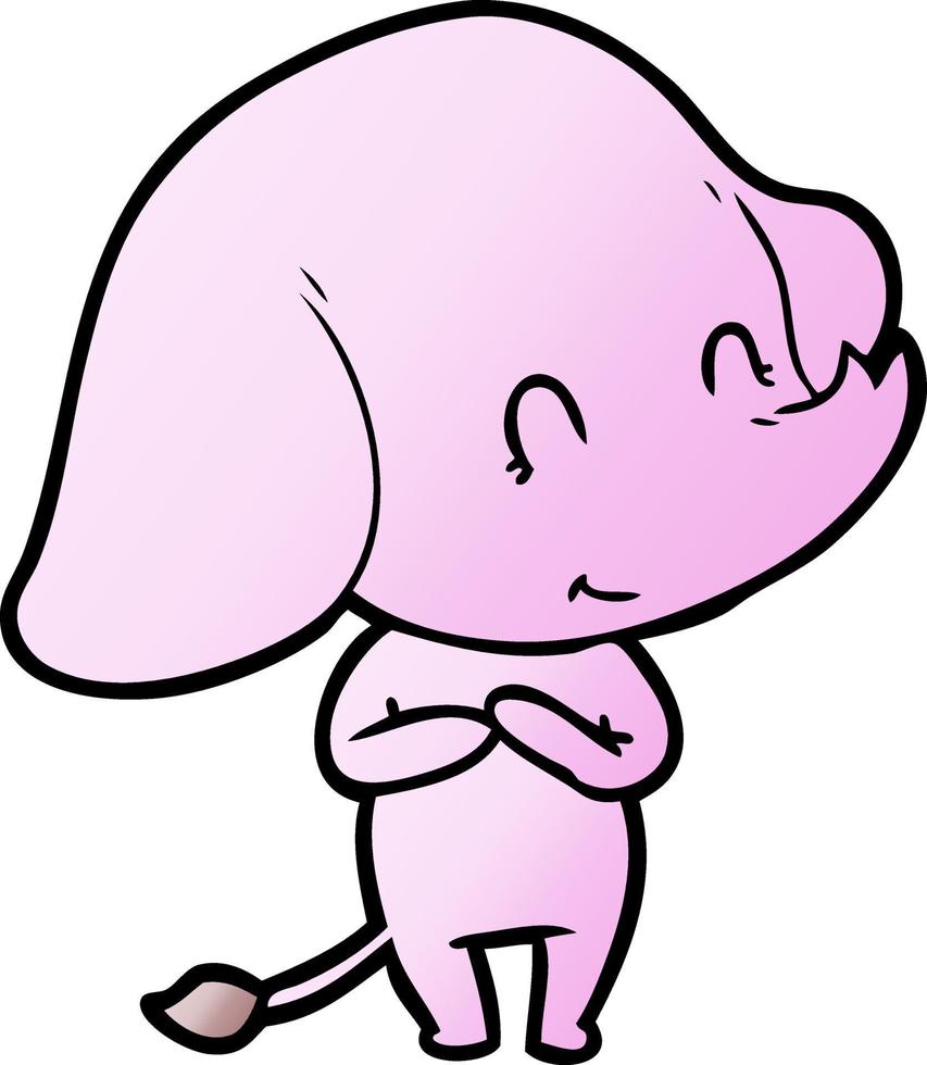 Cartoon doodle cute elephant vector