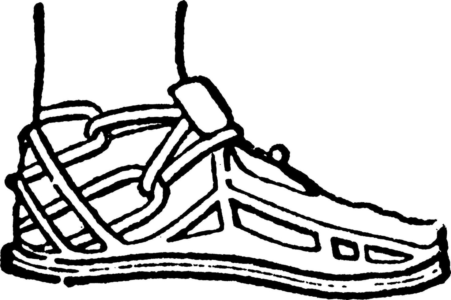 A protection for the foot, vintage engraving. vector