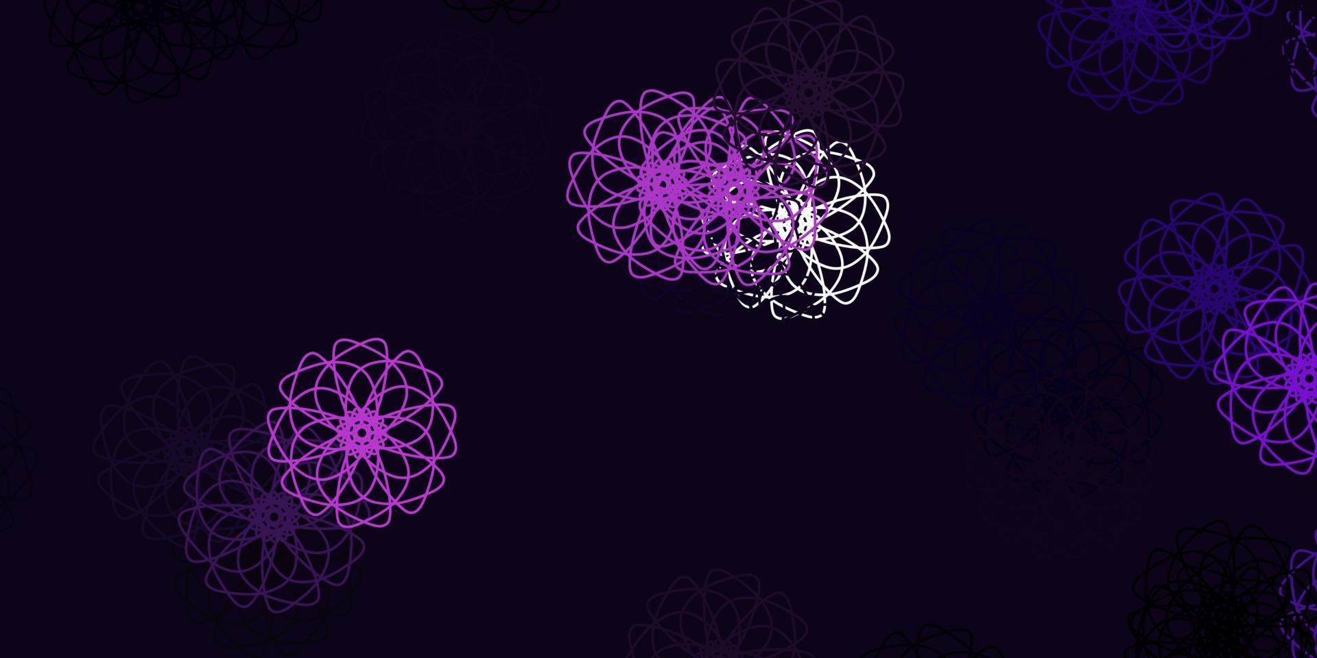 ilustraciones naturales del vector púrpura claro con flores.