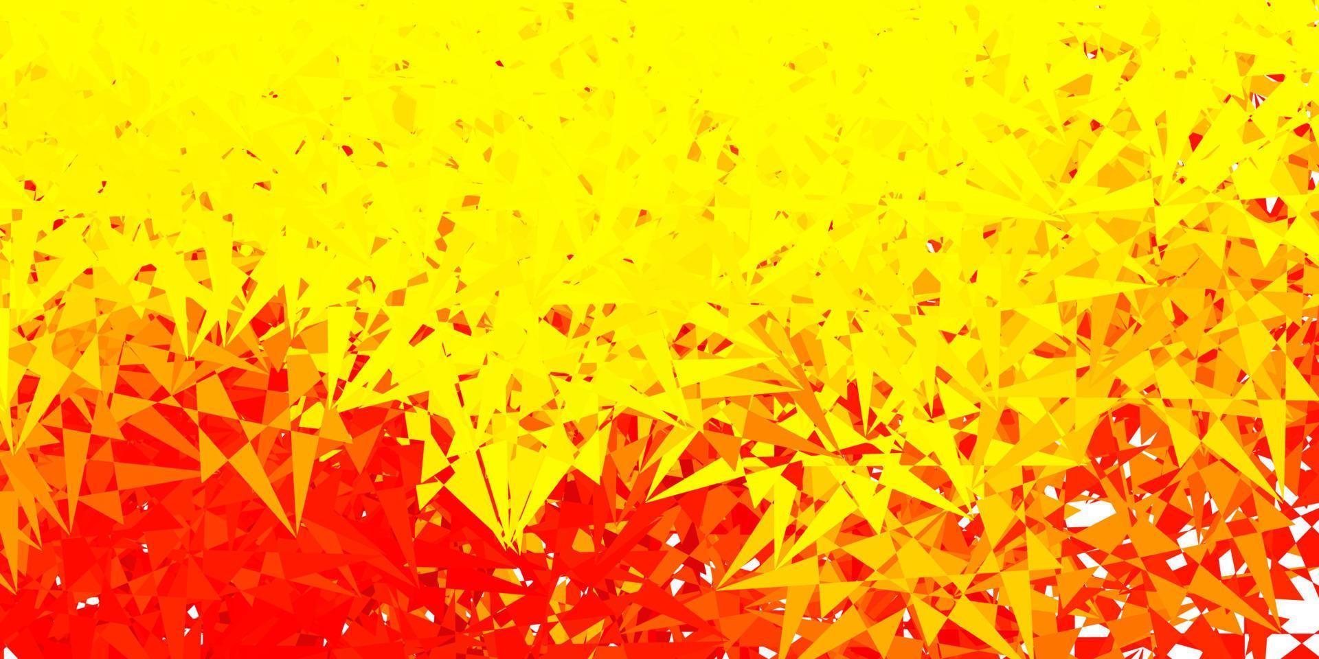 Light pink, yellow vector layout with triangle forms.