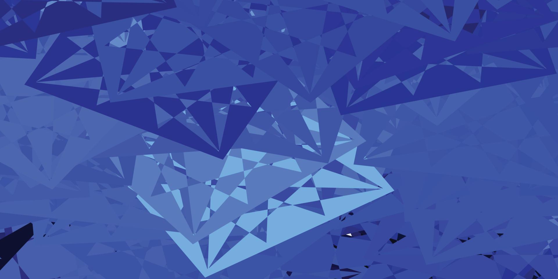 Dark BLUE vector backdrop with triangles, lines.