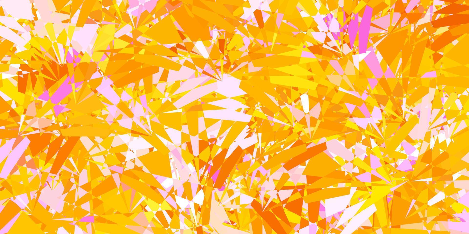 Light Pink, Yellow vector background with polygonal forms.