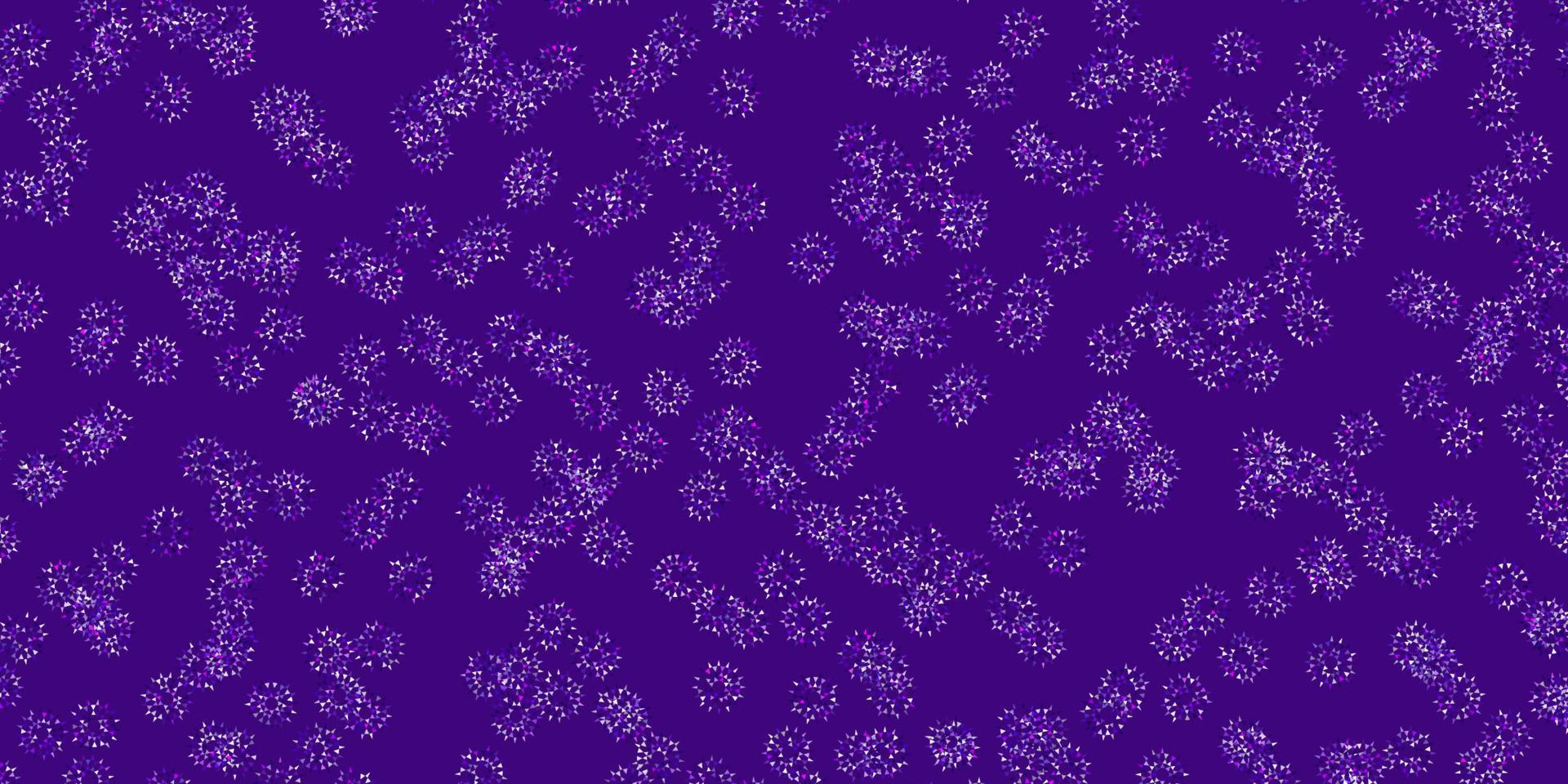 Light purple, pink vector doodle background with flowers.