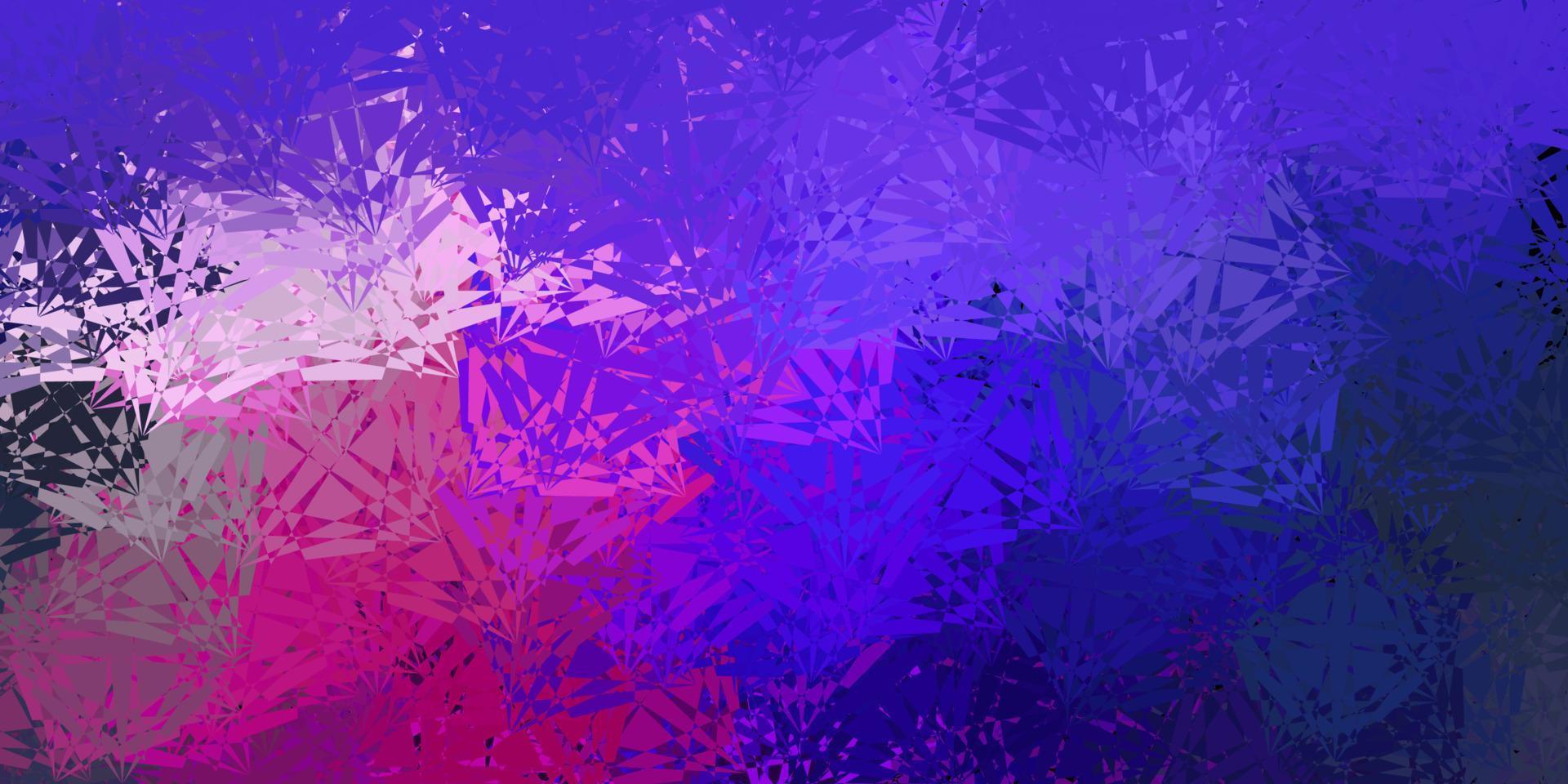 Dark Pink, Green vector texture with random triangles.