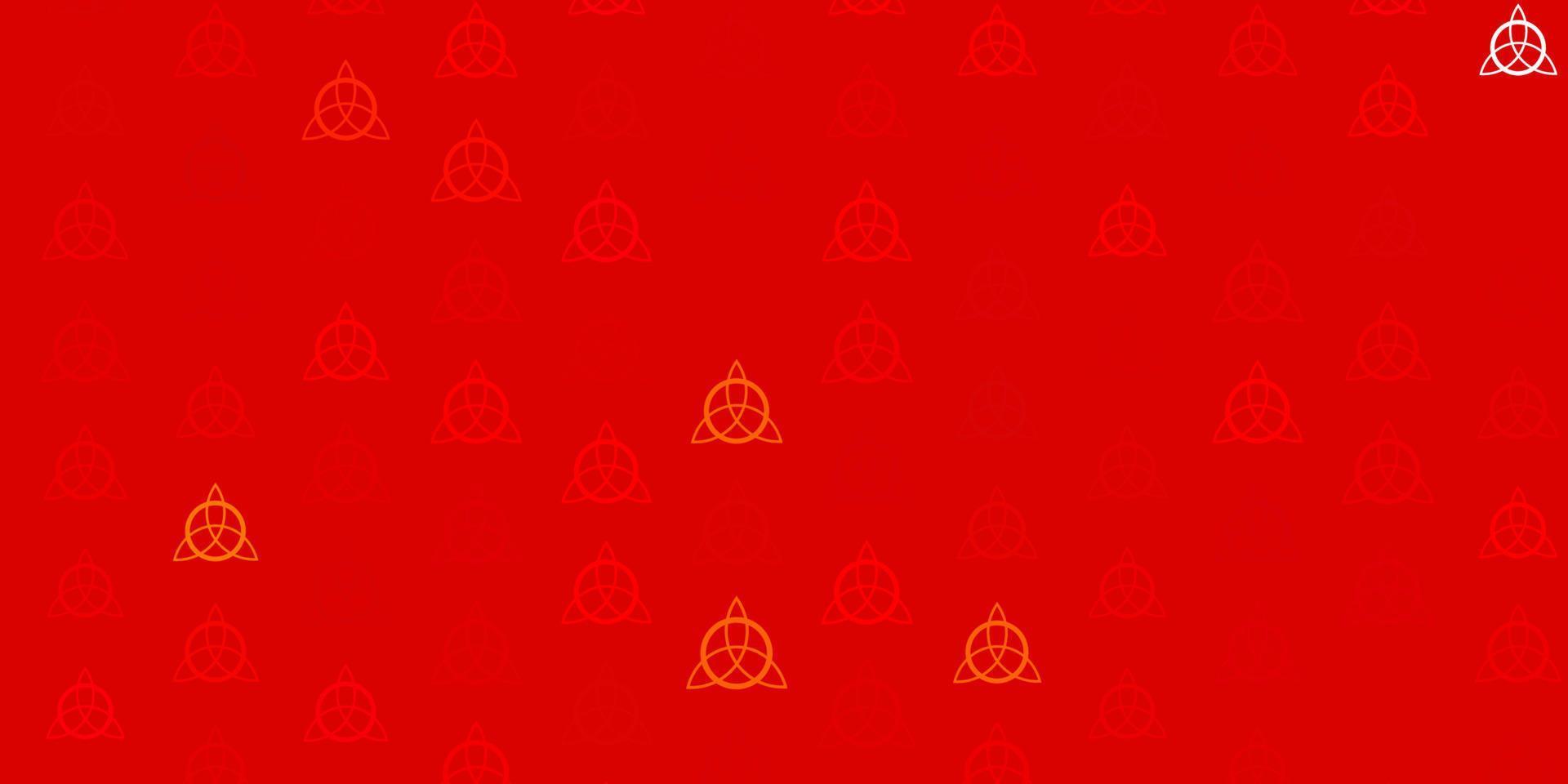 Light Red vector backdrop with mystery symbols.