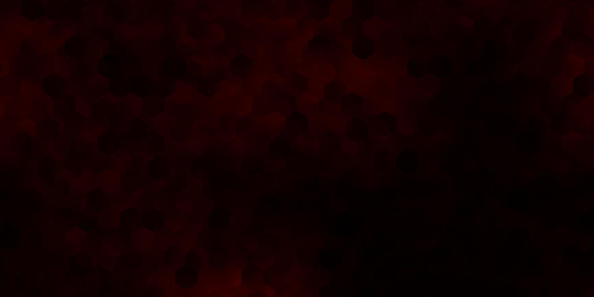 cubierta de vector rojo oscuro con hexágonos simples.