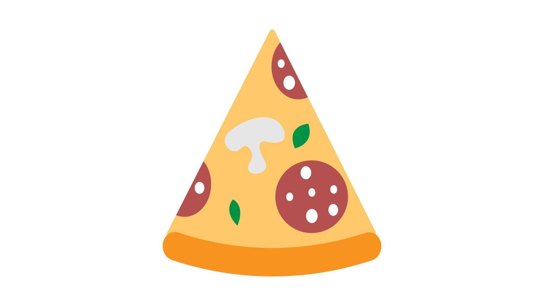 rebanada de pizza mexicana. ilustración plana vectorial aislada para póster, menús, logotipo, folleto, web e icono. Fondo blanco vector