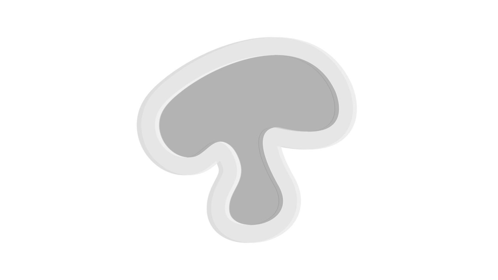 Champignon with shadow icon. Flat illustration of champignon with shadow vector icon for web design