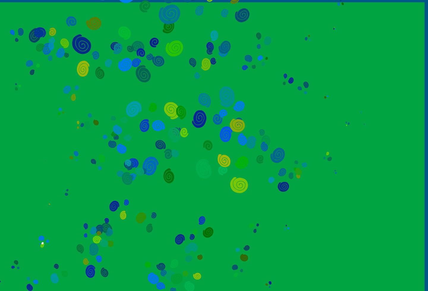 Light Blue, Yellow vector pattern with curved circles.