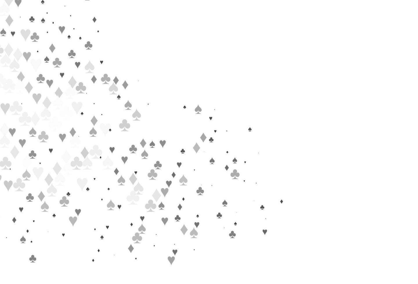 Light Silver, Gray vector template with poker symbols.