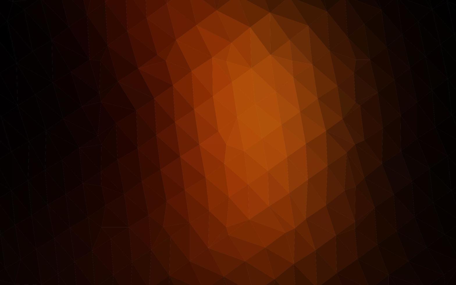 Dark Yellow, Orange vector low poly cover.