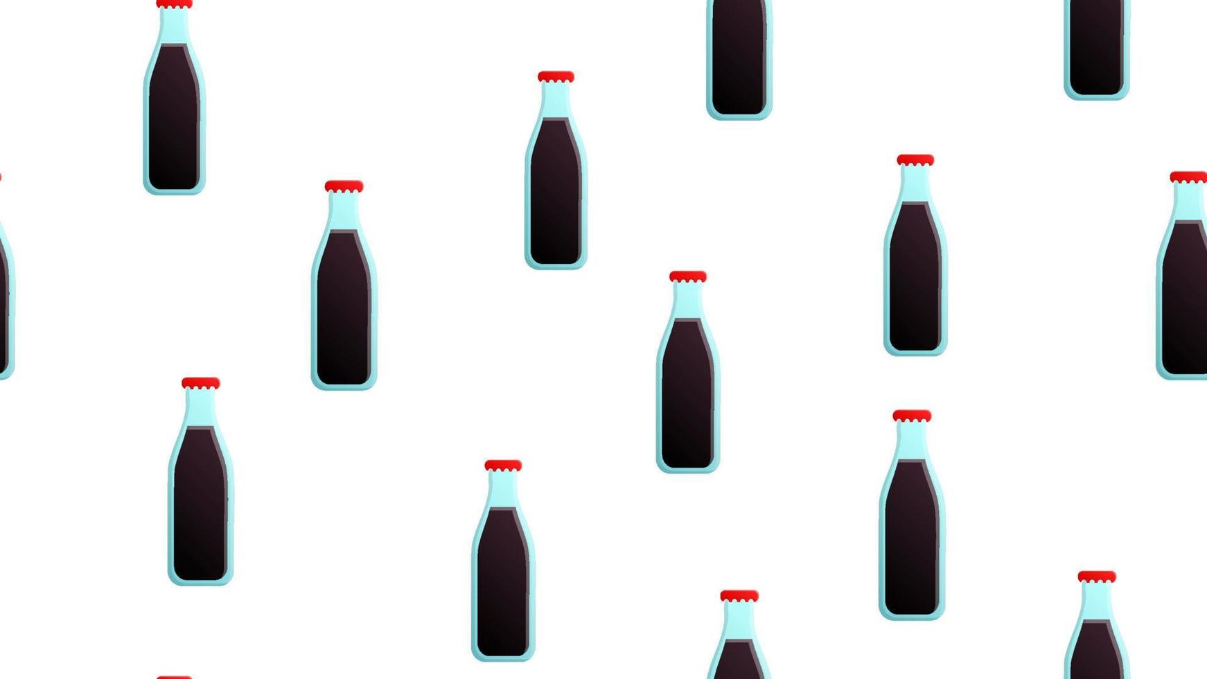 Soda drink bottle black and white seamless pattern. Variety of packaging using hand drawn or doodle art vector