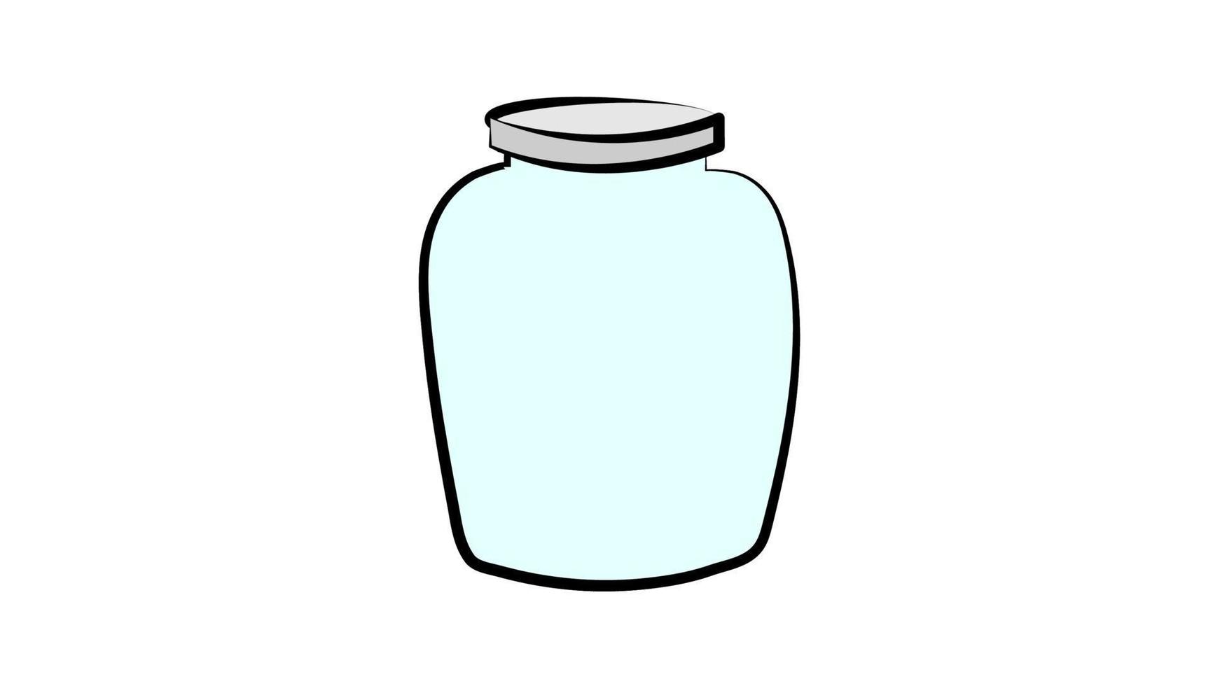 Empty open glass jar isolated on white background 13863086 Vector Art