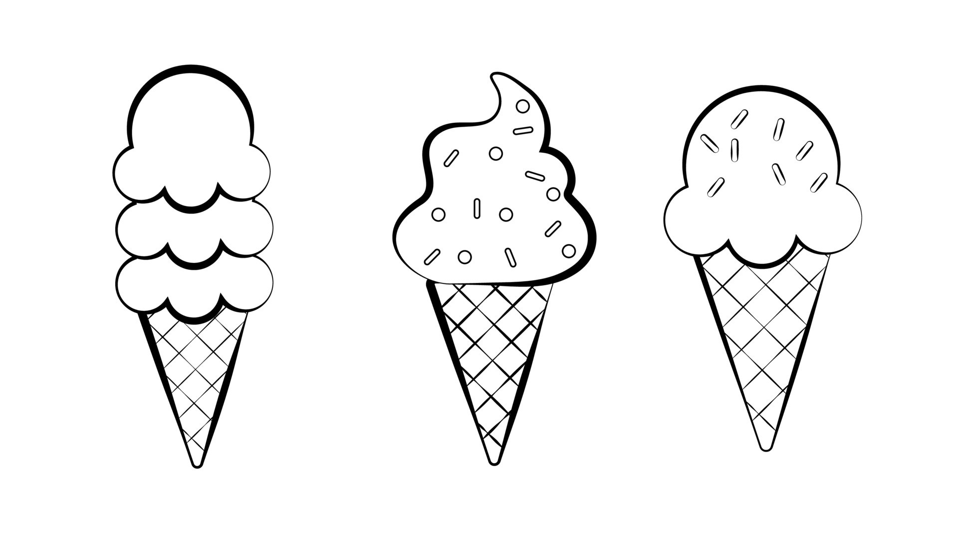 set of ice cream icons, such as parfait, frozen yogurt, ice cream