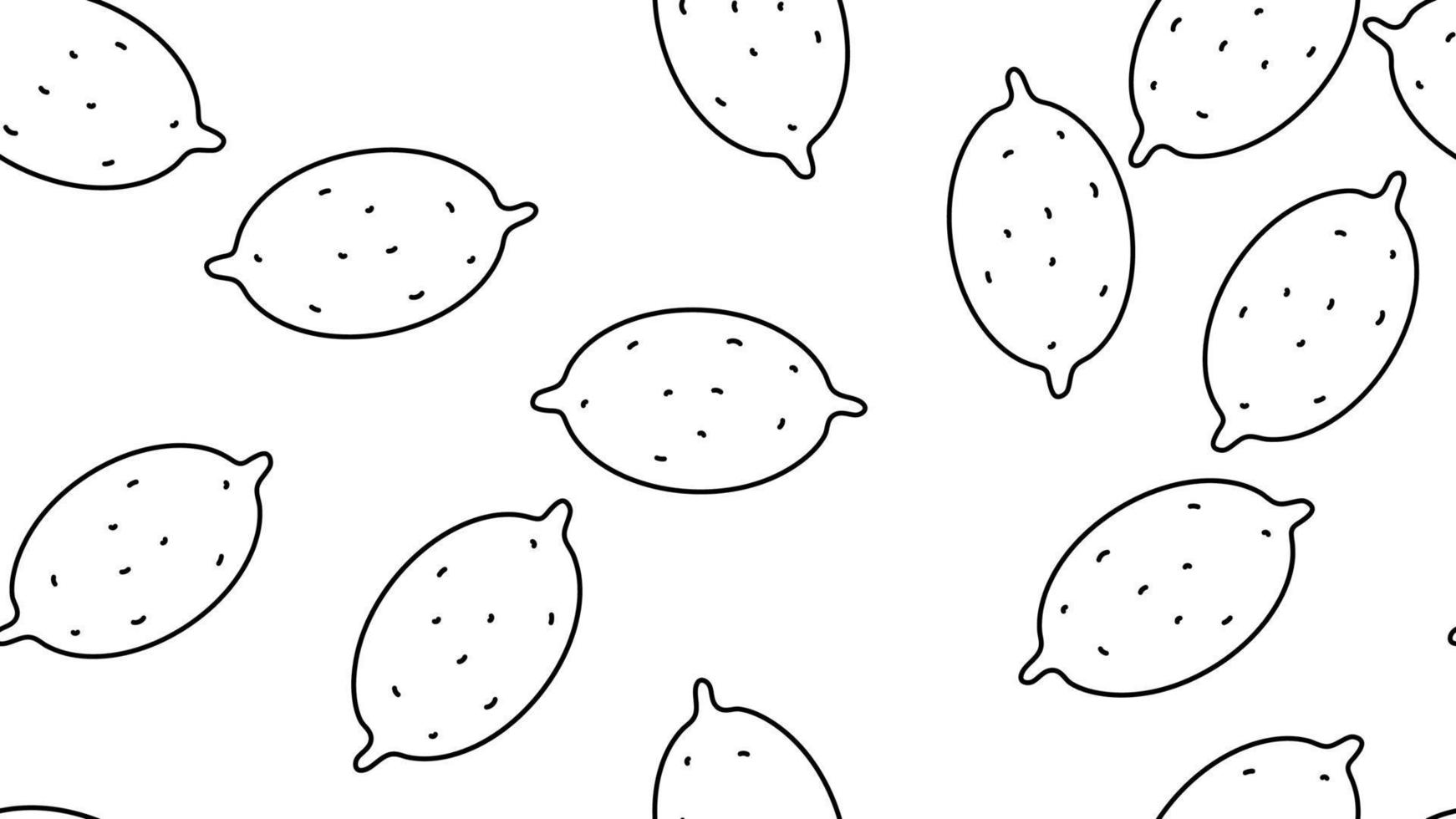 Lemon seamless pattern. Sketch vector illustration. Design for packaging design. Lemon citrus food. Lemon hand drawn illustration