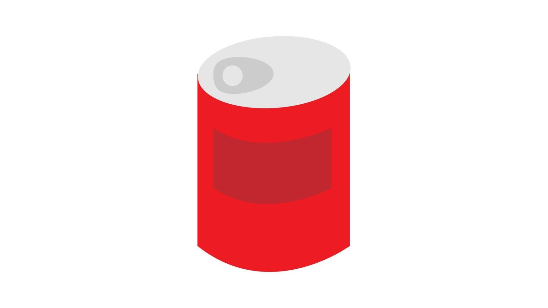 Cans for canned food on white background. Tin illustration vector