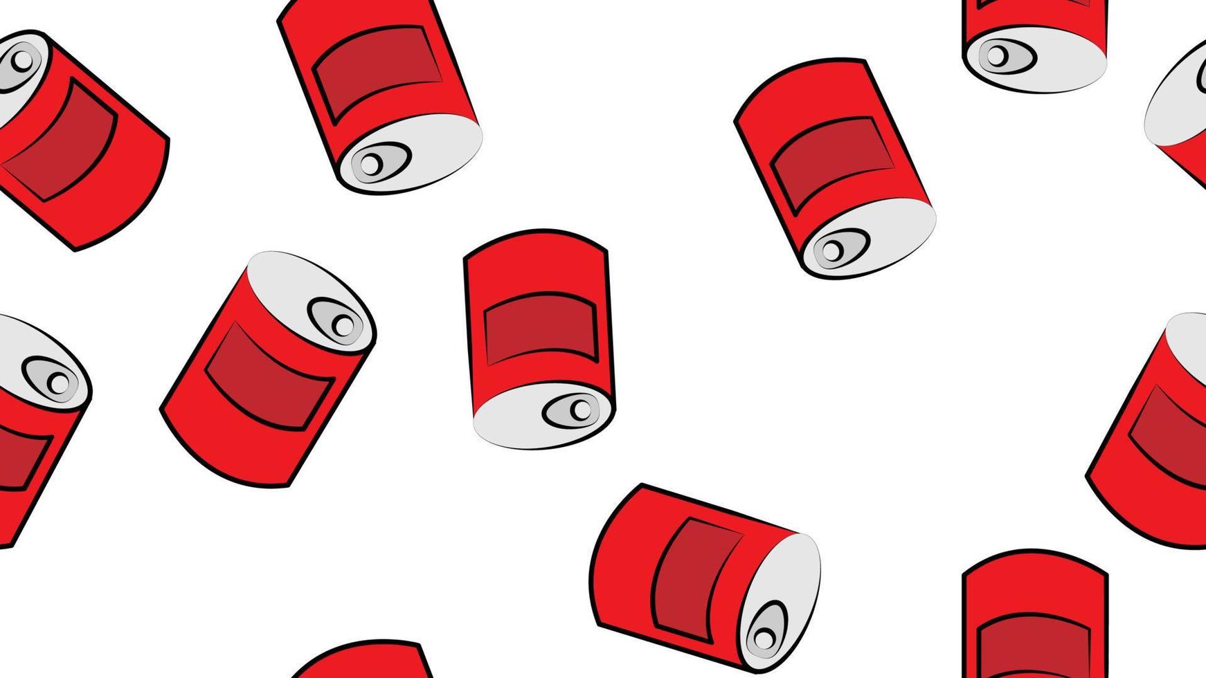 patrón vectorial sin costuras con latas de sopa de tomate en estilo retro sobre fondo claro. ilustraciones repetibles para sopa de tomate condensada vector