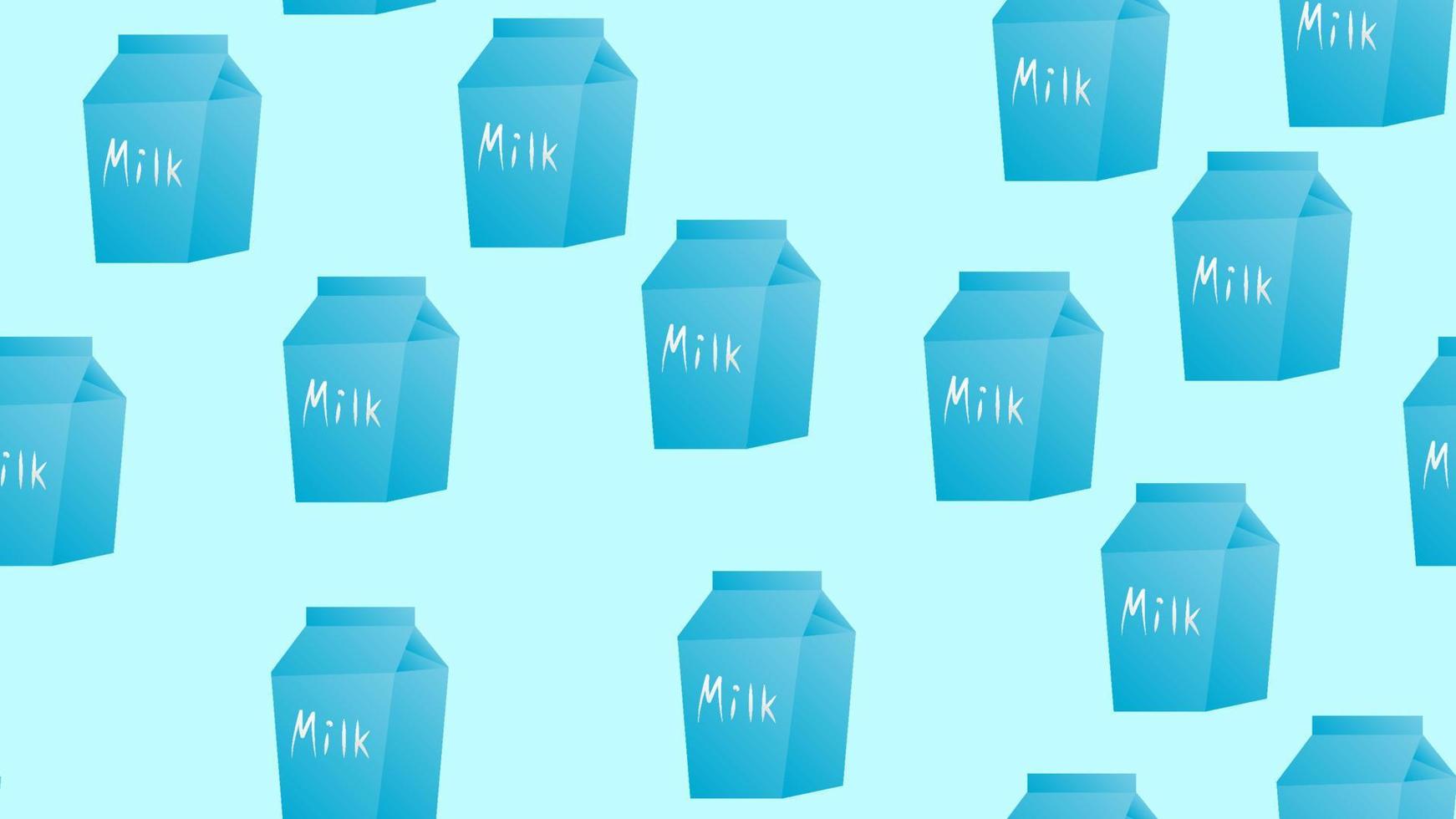 Milk. Seamless pattern with doodle packs of milk. Hand-drawn background. Vector illustration